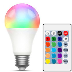 A70-RGB-12W | RGB LED bulb 16 colors | E27 thread | Sphere | IR remote control