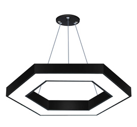LPL-002 | Hanging LED ceiling lamp 50W | hexagon | aluminum | CCD not blinking | Φ80x6