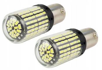 Set of car LED bulbs BA15S 144 SMD 3014