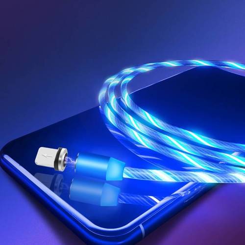 AM67 | 3in1 1M | Shining magnetic cable to charge your phone with 3 tips