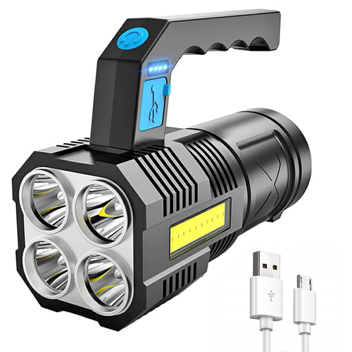 TL-2056 | Multifunctional LED searchlight flashlight with built-in rechargeable battery | 1000lm, 4 lighting modes, up to 8h