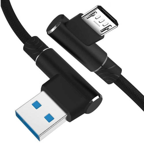 AM30 | Micro-USB 1M | Abgewinkeltes USB-Kabel zum Aufladen des Telefons | Schnellladung 3.0 2.4A
