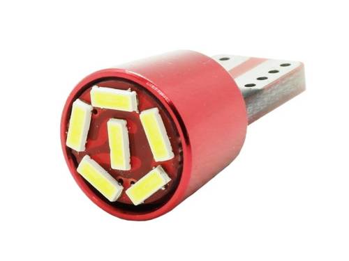 Auto-LED-Lampe W5W T10 6 SMD 3014 RED FRONT CAN BUS