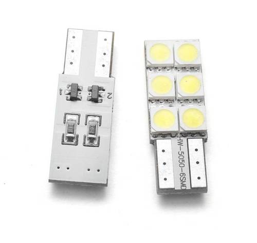 Auto-LED-Lampe W5W T10 6 SMD 5050 CAN-BUS-seitig