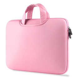 BR04 | Neopreno krepšys, 15,6 colio nešiojamojo kompiuterio rankovė | rankenos, dvi šoninės kišenės | rožinė
