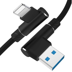 AM30 | Apple Lightning 2M | Kątowy kabel USB do ładowania telefonu | iPhone 5 6 7 8 X 11 2.4A