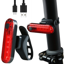 BL056 | Tylna lampka rowerowa LED | 5 diod, 4 tryby świecenia, 50lm, wbudowany akumulator