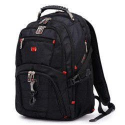 BR10 | Wielofunkcyjny, duży plecak z komorą na laptopa | 40l, gniazdo USB i mini jack 3,5", nylon balistyczny 1680D | czarny