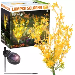 FLD-15-YELLOW | Kwiatek solarny | Ogrodowa lampa solarna LED Forsycja | 70 cm, 600 mAh