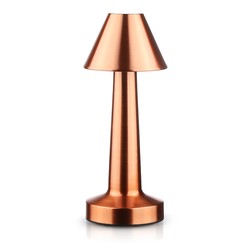 HJA12-COPPER | Bezprzewodowa lampka stołowa | Dotykowa lampka nocna z regulowaną barwą światła | Lampka USB