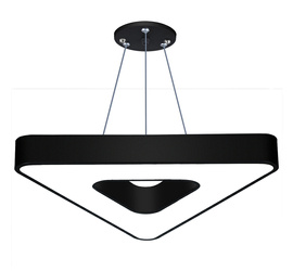 LPL-006 | Lampa sufitowa wisząca LED 36W | trójkątna | aluminium | CCD niemrugająca | Φ60x6