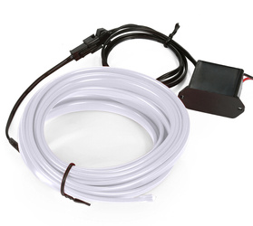 Zestaw El Wire Biały zimny 2M - Światłowód Ambient Light EL Wire z dołączonym inverterem 12V