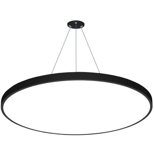 LPL-005 | Lampa sufitowa wisząca LED 120W | okrągła pełna | aluminium | CCD niemrugająca | Φ120x6
