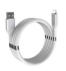 SN01-1M-Micro-White | Navíjací USB kábel pre rýchle nabíjanie | Rýchle nabíjanie 3.0